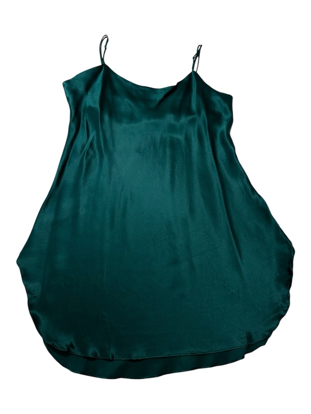 Vintage Victoria's Secret VS SILK Gold Label Emerald Green Satin Chemise Slip P - Picture 4 of 9